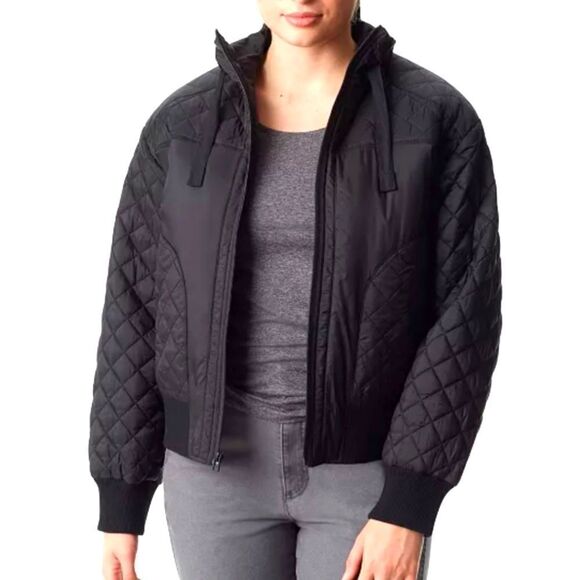 BASS, Womens Black bomber jacket. NWT, size L - Picture 1 of 10